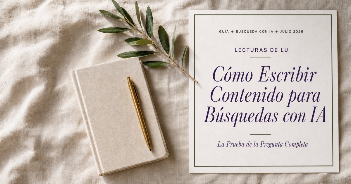 Cómo escribir contenido para búsquedas con IA ● La Prueba de la Pregunta Completa de Lu PR