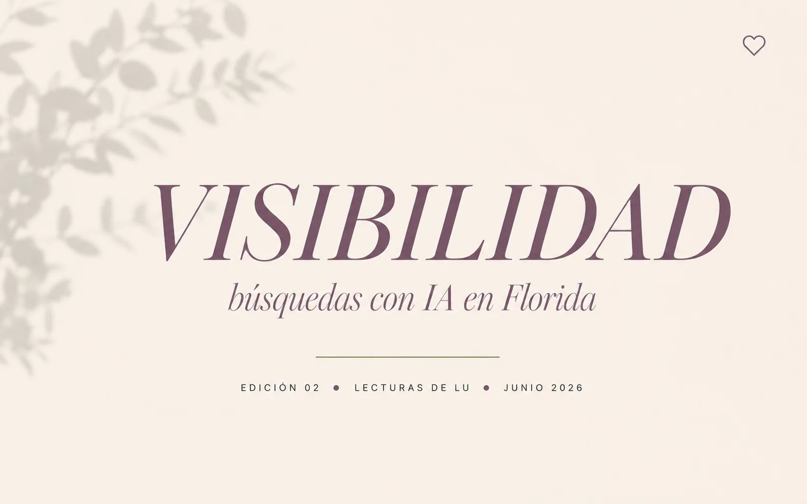Visibilidad en búsquedas con IA para negocios en Florida ● Portada editorial del playbook 2026 por Lu PR
